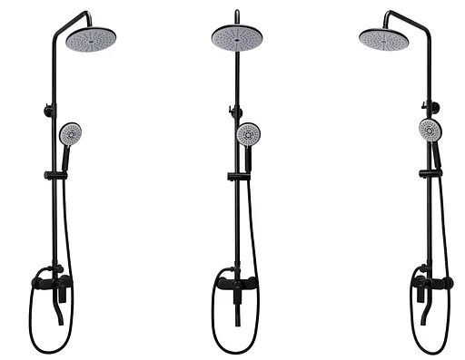 Душова система Rea Verso Black з виливом REA-P9145, Чорний матовий - фото 2