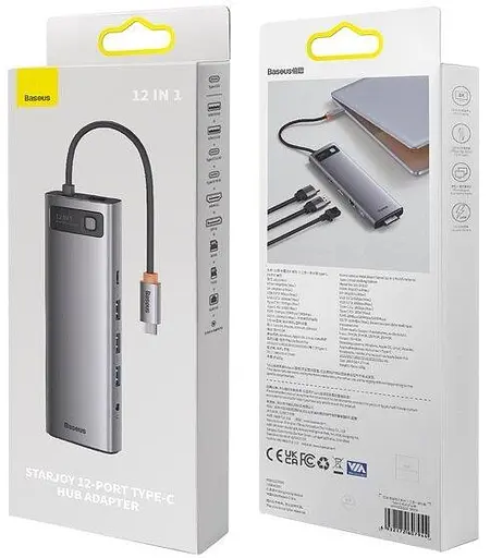 Хаб разветвитель Baseus Metal Gleam 12-in-1 (WKWG020213) - фото 7