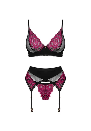 Комплект Obsessive Rosenty XL/2XL черный - фото 5