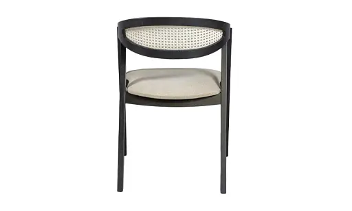 Стул Гуру Cane из массива дерева и ротанга черный - фото 4