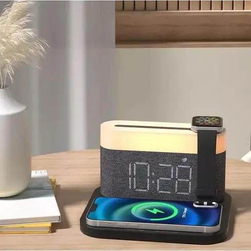 Лампа ночник с беспроводной зарядкой Proove Day & Night с часами и будильником - фото 8