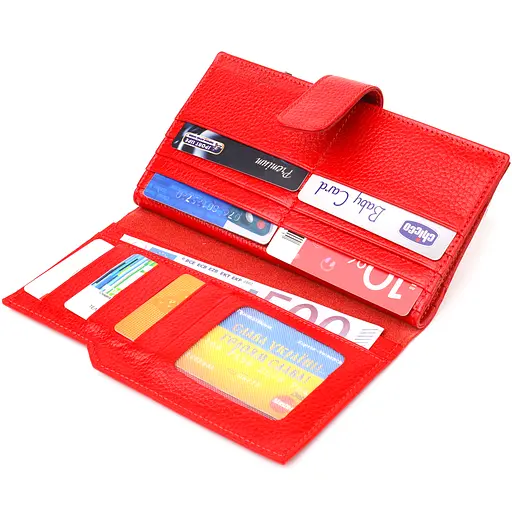 Кожаный женский кошелек Canpellini 10х18.7х2 см acs0025148 - фото 4