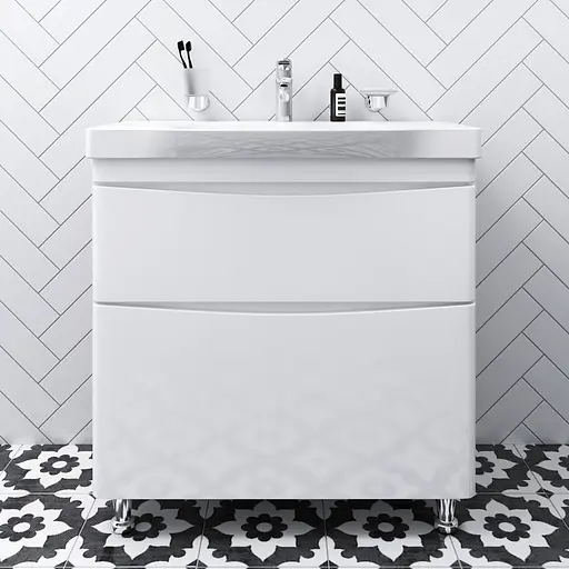 Тумба напольная AM.PM Like 80 см с умывальником (M80-FSX0802-WC0802-38) - фото 2