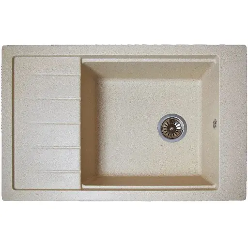 Гранітна кухонна мийка Romzha Patrat 78 Avena (501) з крилом - фото 1