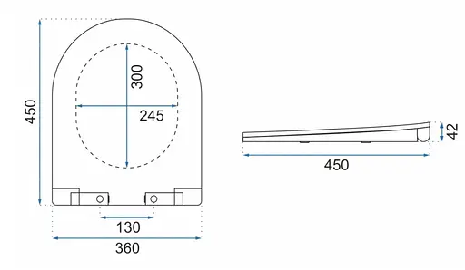 Сиденье для унитаза Rea Flat white abs REA-C6002, Белый - фото 4