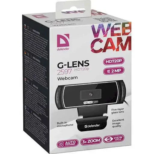 Веб-камера Defender G-lens 2597 HD720 2Mр для відеозв'язку - фото 7