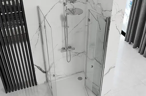 Ду душевая кабина Rea Fold N2 80x120 chrome REA-K7443 + REA-K7437, Универсальная, прозрачная, хром - фото 3