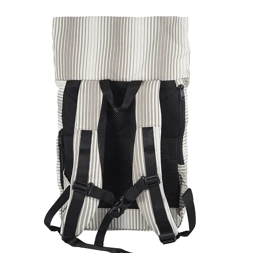 Рюкзак OOLOO Валабі 28х11х39 см 12л, смугастий сіро-бежевий 1503 - фото 4