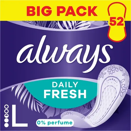 Уцінка. Щоденні прокладки Always Daily Fresh Long Без запаху 52 шт.