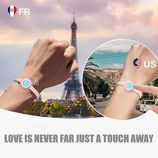 Браслеты Totwoo для пар с сенсорным управлением на большом расстоянии, вибрация и подсветка для влюбленных - фото 2