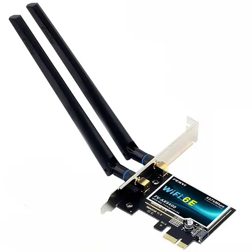 Сетевая карта Fenvi FV-AX5400 Bluetooth 5.3 + Wi-Fi 2.4 / 5 / 6 GHz PCI-E с антеннами (18842)