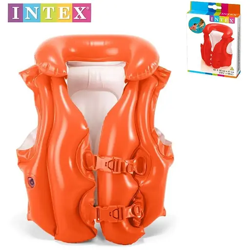 Детский надувной спасательный жилет Intex 58671NP Люкс. Размером 50х47см, для детей от 3 до 6 лет - фото 2