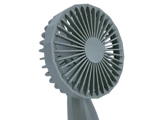 Ручной бытовой портативный вентилятор Mini Fan 6601 на аккумуляторе с ручкой мини вентилятор серый - фото 4