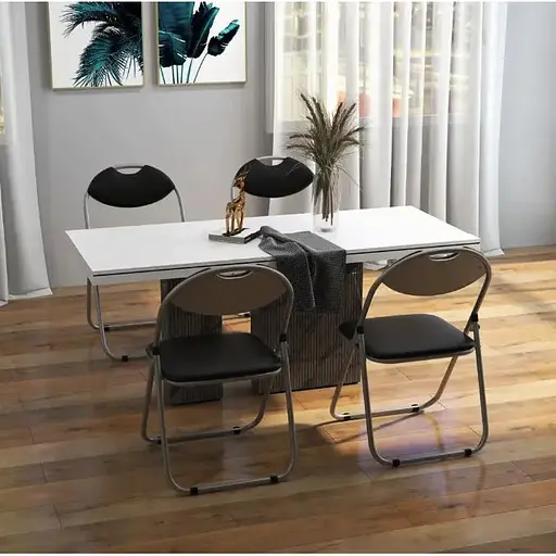 Комплект стульев складных Costway Moro с переносной ручкой 4 штуки - фото 6