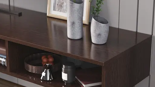 Тумба під TV Невада Ferrum-decor 45x100x38 Чорний метал ДСП Венге Магія 16 мм (FRD-106721) - фото 2