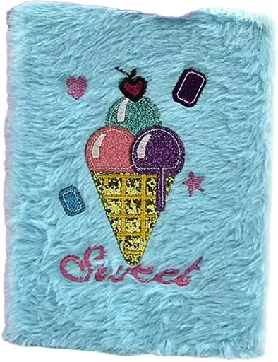 Блокнот пухнастий Sweet, А5, 80 аркушів, клітинка, 70 г/м², жовтий