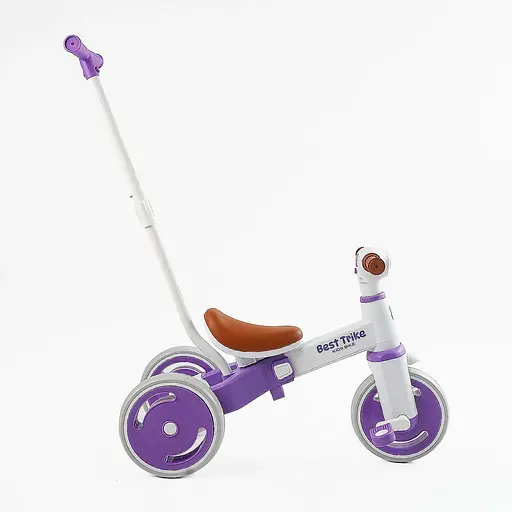 Трехколесный велосипед Best Trike LB-10571 с отцовской фиолетовой ручкой - фото 2