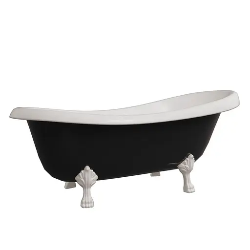 Ванна отдельностоящая матовая Amdcon Symphony 167x78 черная из литого камня белые ножки SYMFONYA_167_BLACK_MAT Черный матовый - фото 8