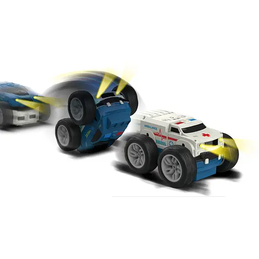 Машинка іграшкова Revolt Rescue Racers на радіокеруванні двостороння сіро-синя (TG1009BLUE) - фото 7