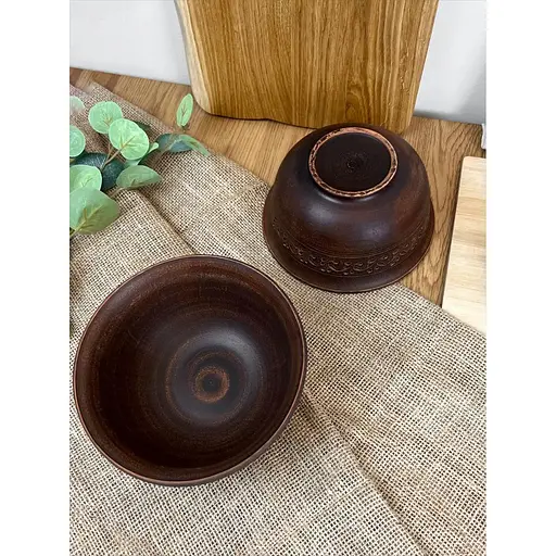 Миска висока керамічна (глиняна) різьблена Декор 1 л - фото 6