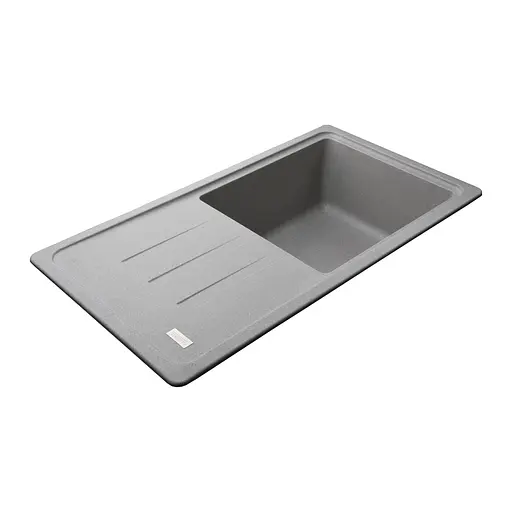 Гранитная мойка Globus Lux Lugano серый камень 780x435мм А0005, Серый - фото 3