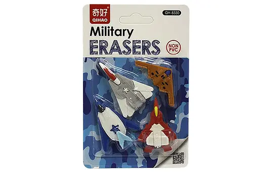 Ластики у наборі Літаки, 12 шт.