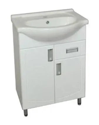 Тумба ПіК Kraft Декор Т3 + раковина Arteco 60 см Білий 30412 - фото 1