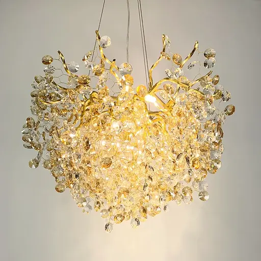 Подвесная люстра с хрустальными камешками Bouquet Line.F Диаметр 60см - фото 3