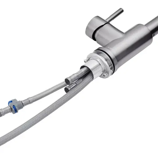 Змішувач для кухні з висувним виливом Kroner KRP Edelstahl Klassisch - PVD03915 (CV032283) - фото 6