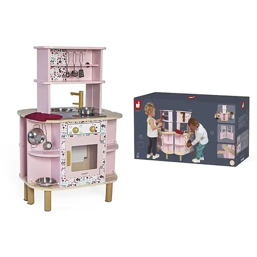 Janod Ігровий набір Кухня рожева двостороння