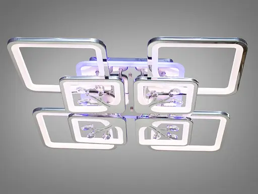 Светодиодная люстра 8157-4+4HRLEDDIM3COL хром 190Вт пульт диммер - фото 3