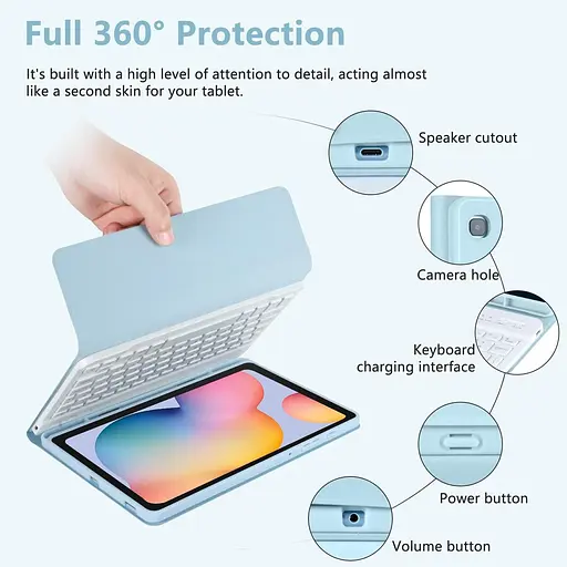 Чехол для клавиатуры для Samsung Galaxy Tab S6 Lite 10.4" 2020 (Модель: SM-P610 / SM-P615) - фото 6