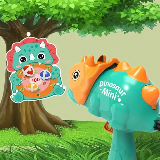 Интерактивная игра Dinosaur Athletics Gun на липучках + мишень Green - фото 7
