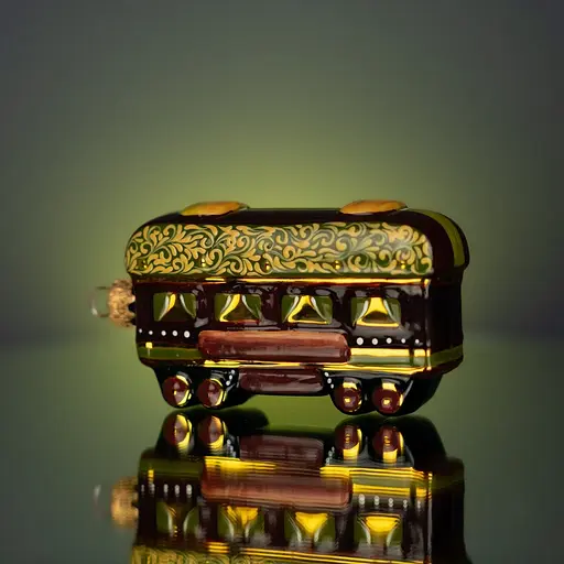 Ялинкова прикраса Різдвяні історії Святковий вагон скло (4820001045161) - фото 2