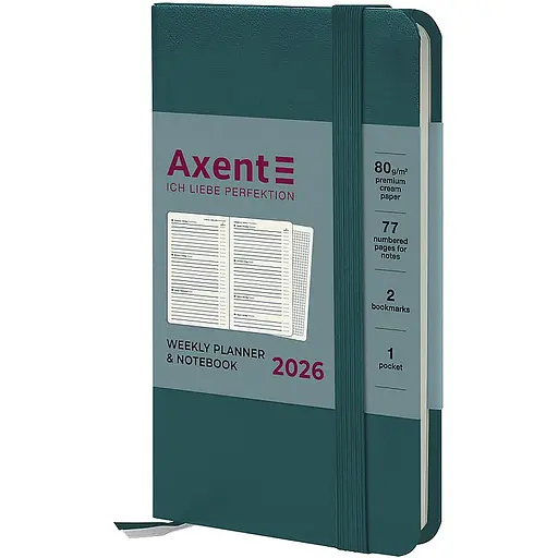 Еженедельник Axent 2026 Pocket Strong 90 x 150 мм лазурный (8508-26-63-A)