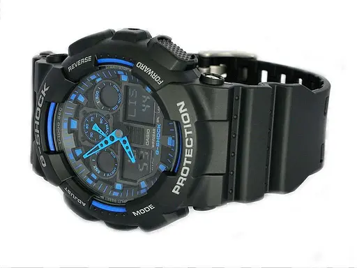 Наручний годинник ударостійке кварцове Casio G-Shock GA-100-1A2ER Оригінал для чоловіків з полімерним ремінцем - фото 6