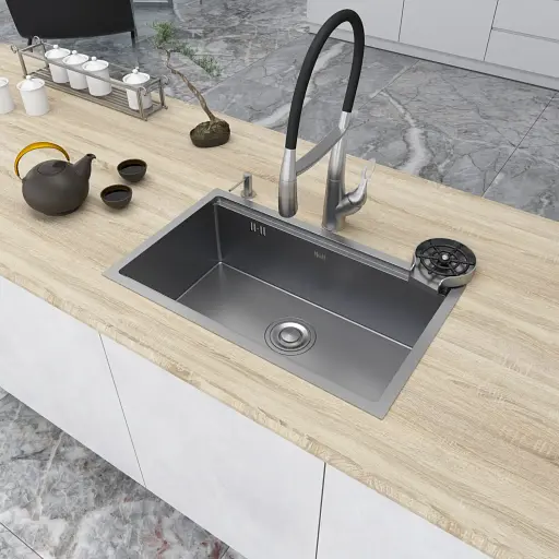 Кухонна мийка під стільницю 1.5 мм кухонна станція Nett NS-7042 - фото 3