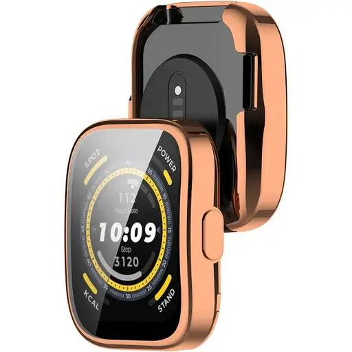 Чехол-накладка DK для Xiaomi Amazfit Bip 5 Silicone Face Case (rose gold) - фото 2