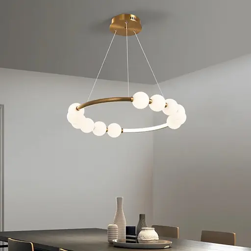 Люстра Nordic Pearl с плафонами-жемчужинами на 3 режима Line F | Ст. SG33 - фото 1