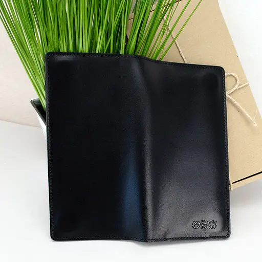 Кошелек мужской кожаный на магнитах Handycover HC0079 черный - фото 4