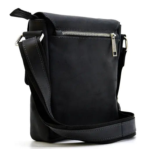 Кожаная мужская сумка через плечо TARWA 23х19х5 см sum0025752 - фото 4