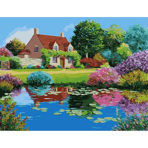 Картина за номерами Живописне озеро ArtStory 50х65 см різнобарвна 000169355