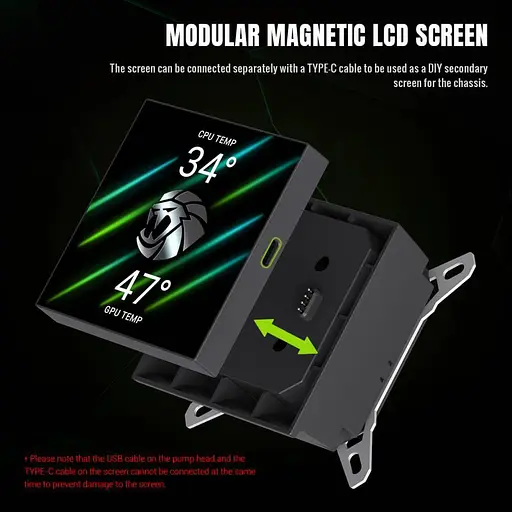 СВО GameMax Glacier 360 LCD Black (GLACIER 360 LCD BK) - фото 12