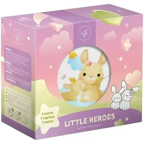 Дитячий набір посуду Limited Edition Bunny 3 предмета (C724) - фото 2
