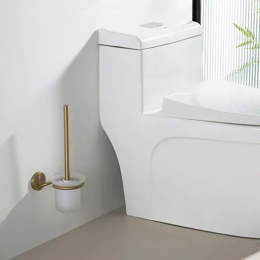 Йорж для унітазу настінний Gappo G30710-3, Золотий - фото 2