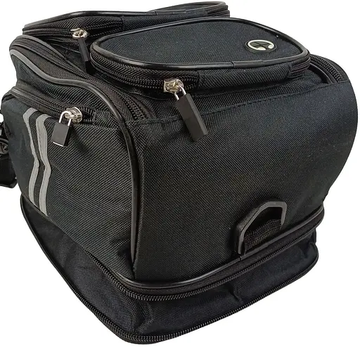 Мото сумка Riciclo на магнитах на бак мотоцикла с дождевиком черная sum0028835 - фото 7