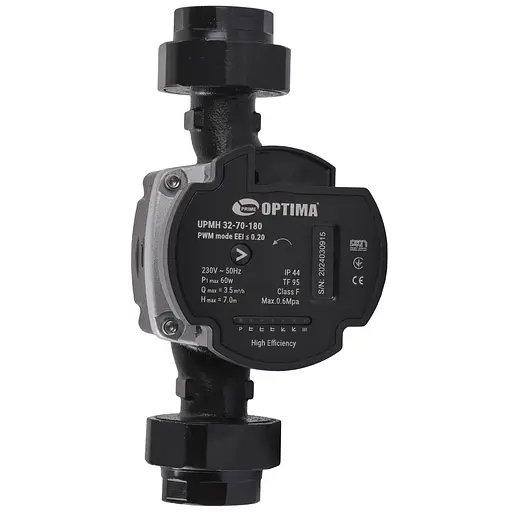 Насос циркуляционный энергосберегающий Optima PRIME UPMH 32-70AUTO 180 мм + гайки - фото 2