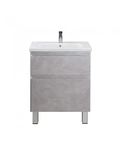 Тумба Мойдодир Палермо 70-U з умивальником ID-70 бетон світлий Сірий - фото 7