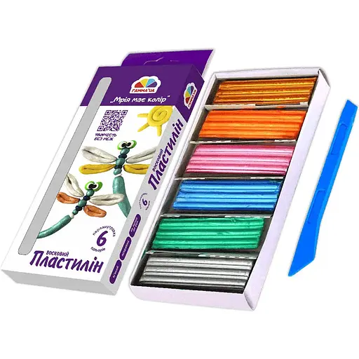 Набор воскового пластилина Гамма Творчество 6х72 г перламутровый со стеком   - фото 5