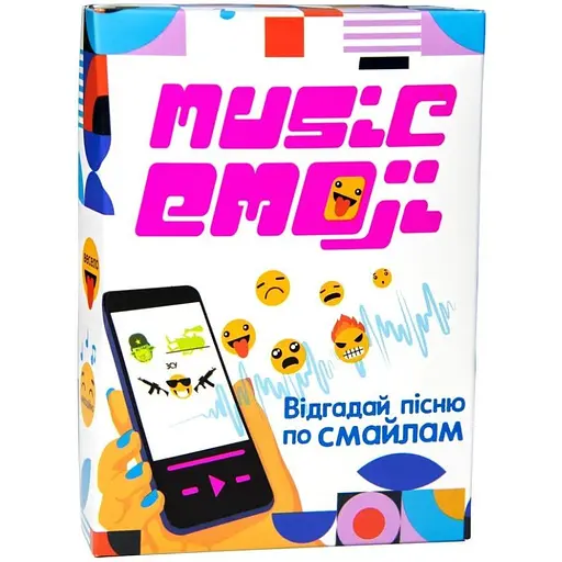 Настольная карточная игра Music Emoji Strateg 30249 на украинском языке - фото 1